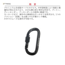画像2: 【取り寄せ】 C.A.M.P. カンプ オーバル XL スクリューゲート ブラック 国内正規品 (2)