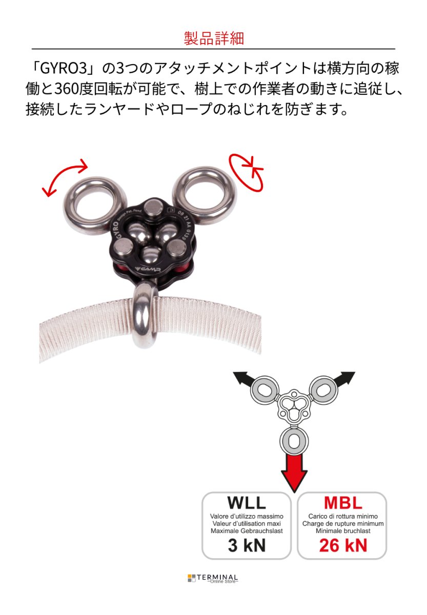 C.A.M.P. (Camp Safety) Bridge with Side Loops + GYRO カンプ ブリッジ ウィズ サイドループ + ジャイロ 5216406