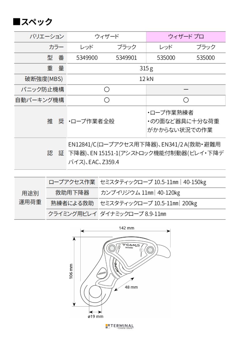 C.A.M.P. (Camp Safety) WIZARD PRO カンプ ウィザード プロ 5350000
