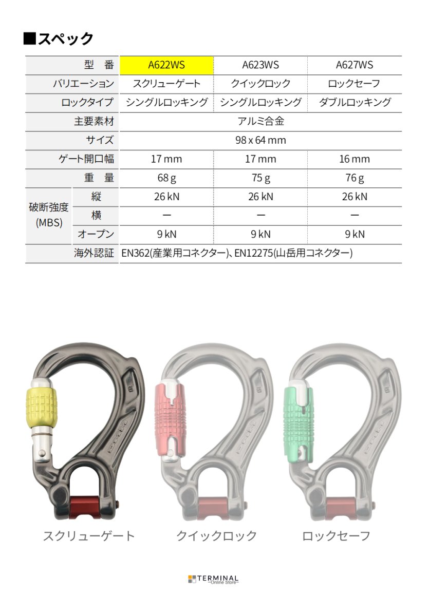 DMM Director Yoke Webbing ディーエムエム ディレクター ヨーク ウェビング(ランヤード向け) スクリューゲート A622WS