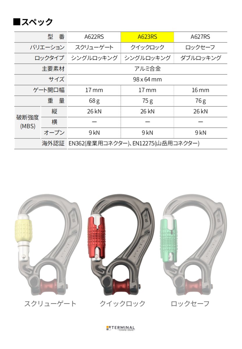 DMM Director Yoke Rope ディーエムエム ディレクター ヨーク ロープ クイックロック 	A623RS