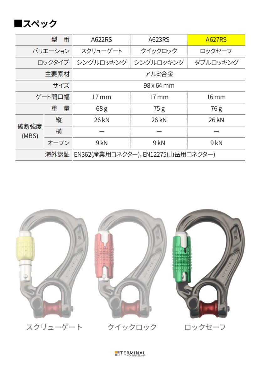 DMM Director Yoke Rope ディーエムエム ディレクター ヨーク ロープ ロックセーフ 	A627RS