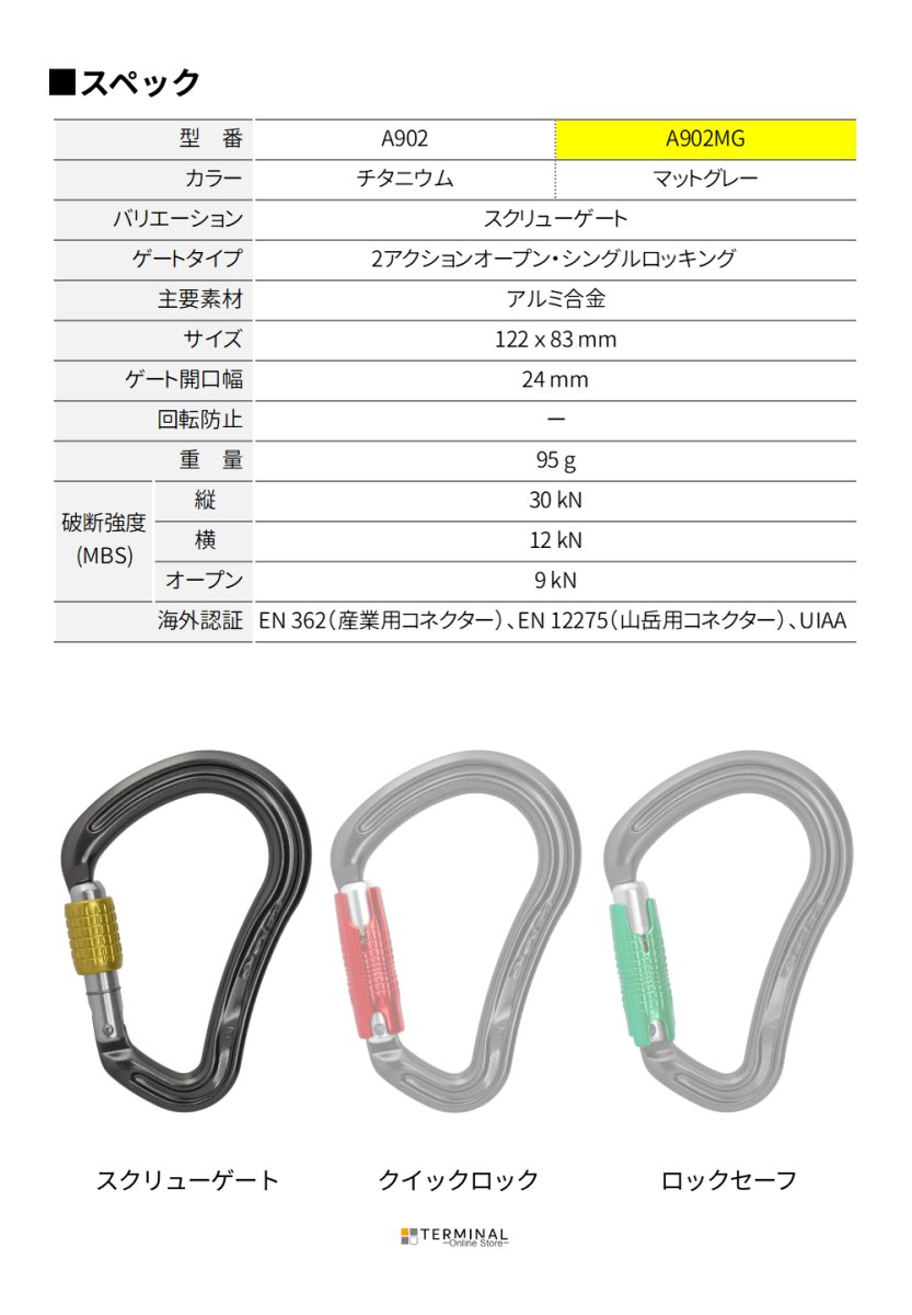 DMM BOA HMS ディーエムエム ボア HMS スクリューゲート マットグレー A902MG