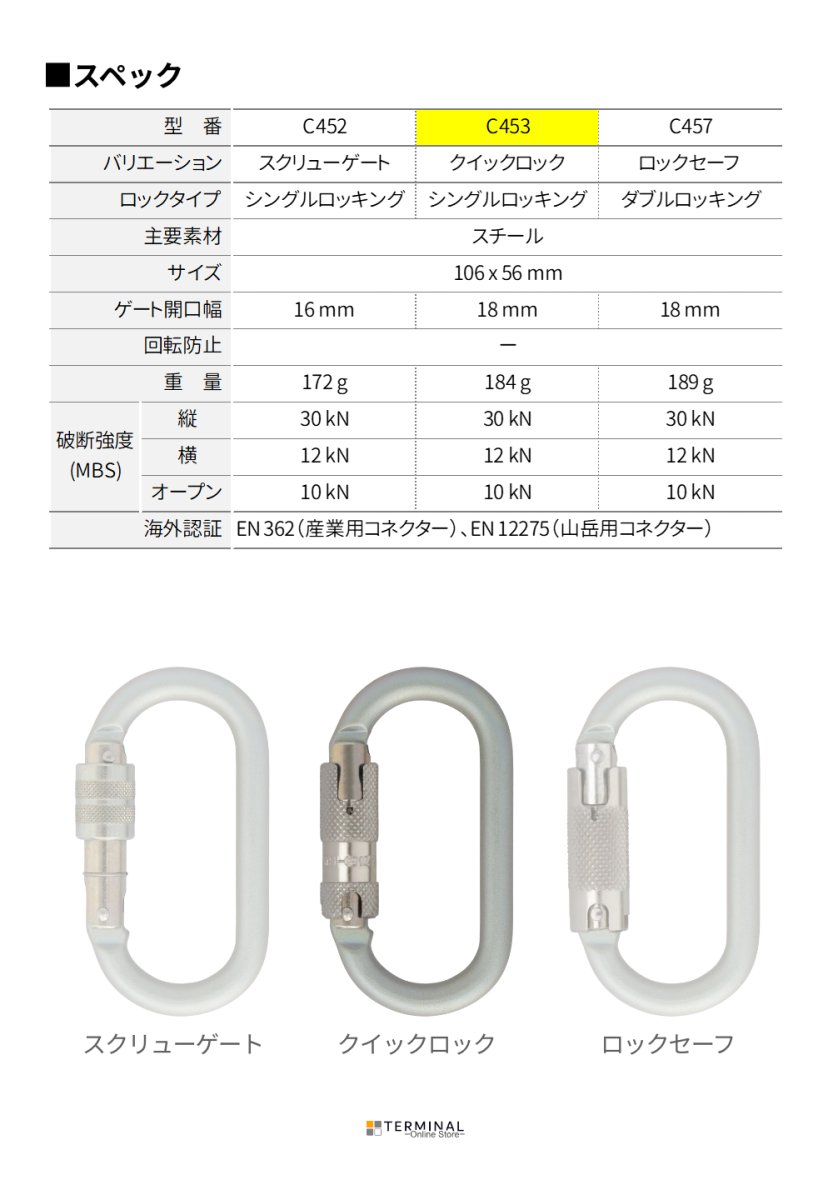 DMM Steel Oval 10 ディーエムエム スチール オーバル 10 クイックロック C453