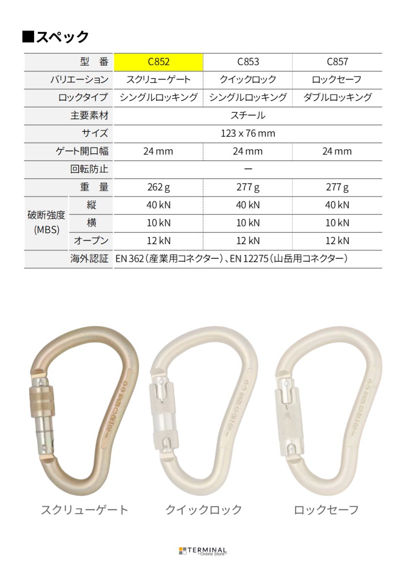 DMM Steel BOA HMS ディーエムエム スチール ボア HMS スクリューゲート C852
