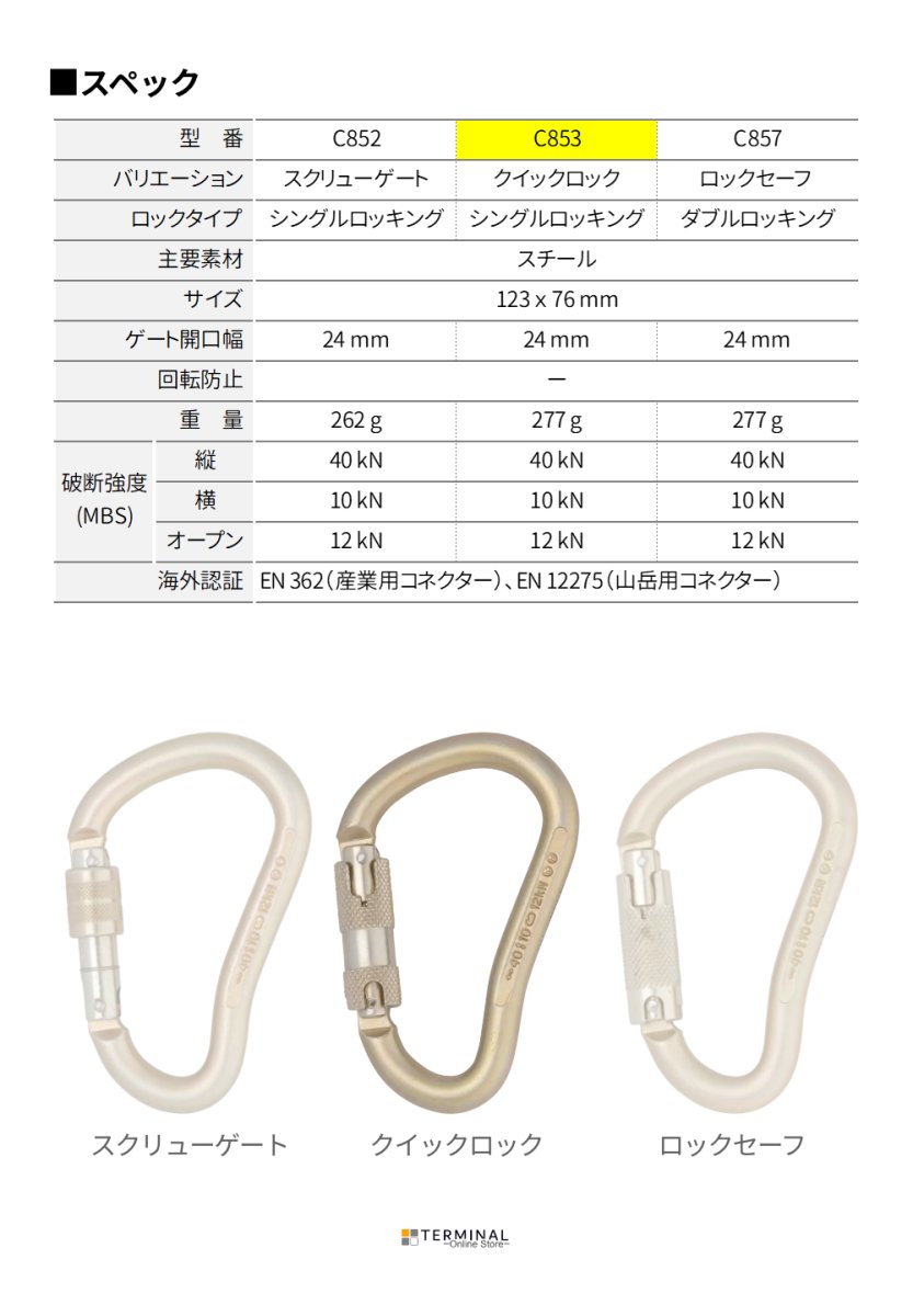 DMM Steel BOA HMS ディーエムエム スチール ボア HMS クイックロック C853