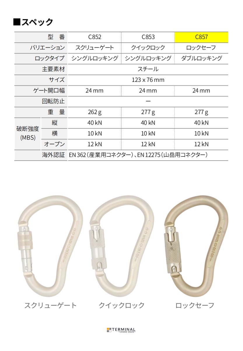 DMM Steel BOA HMS ディーエムエム スチール ボア HMS ロックセーフ C857