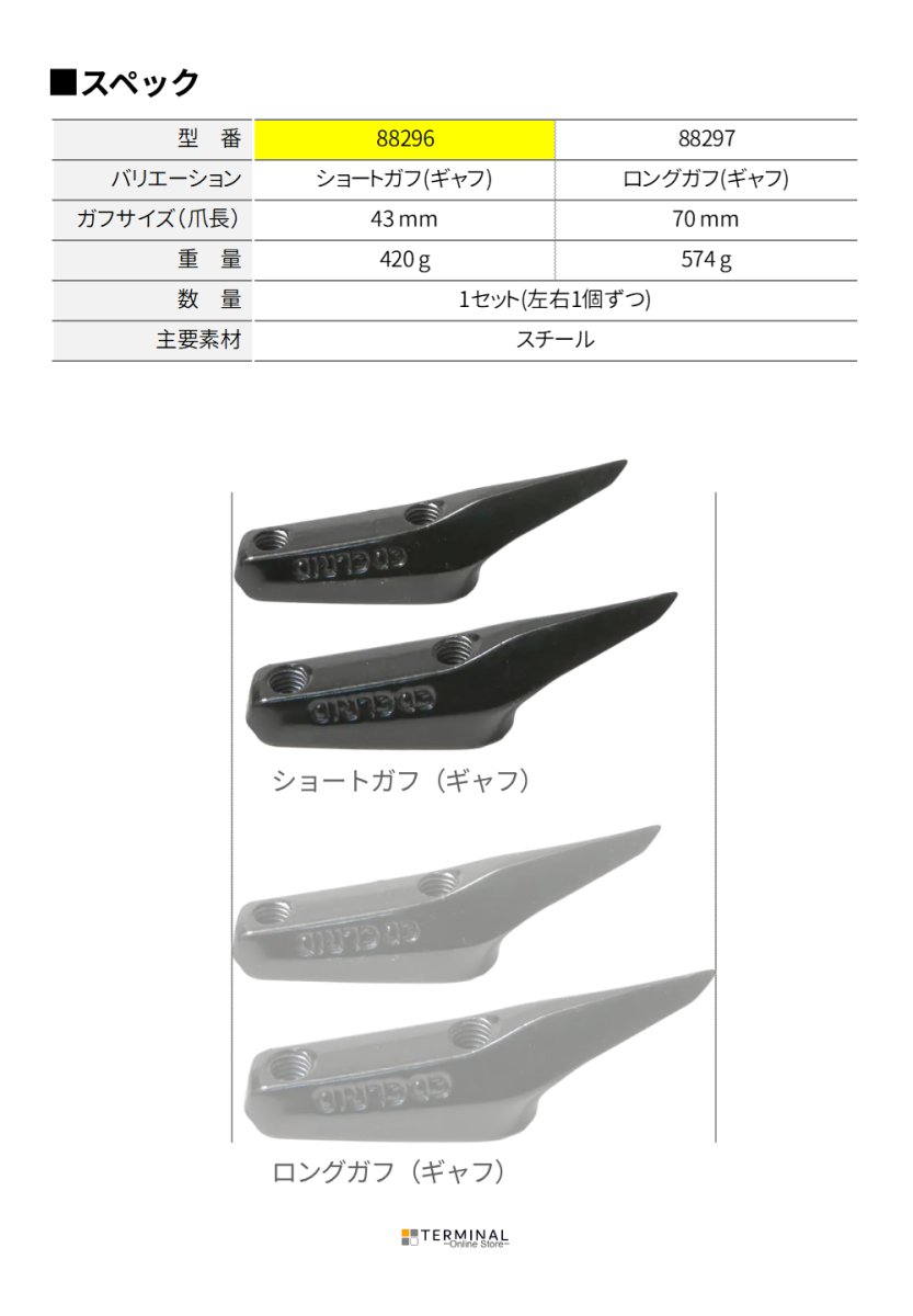 EDELRID TALON GAFF エーデルリッド スペアガフ ショート 88296