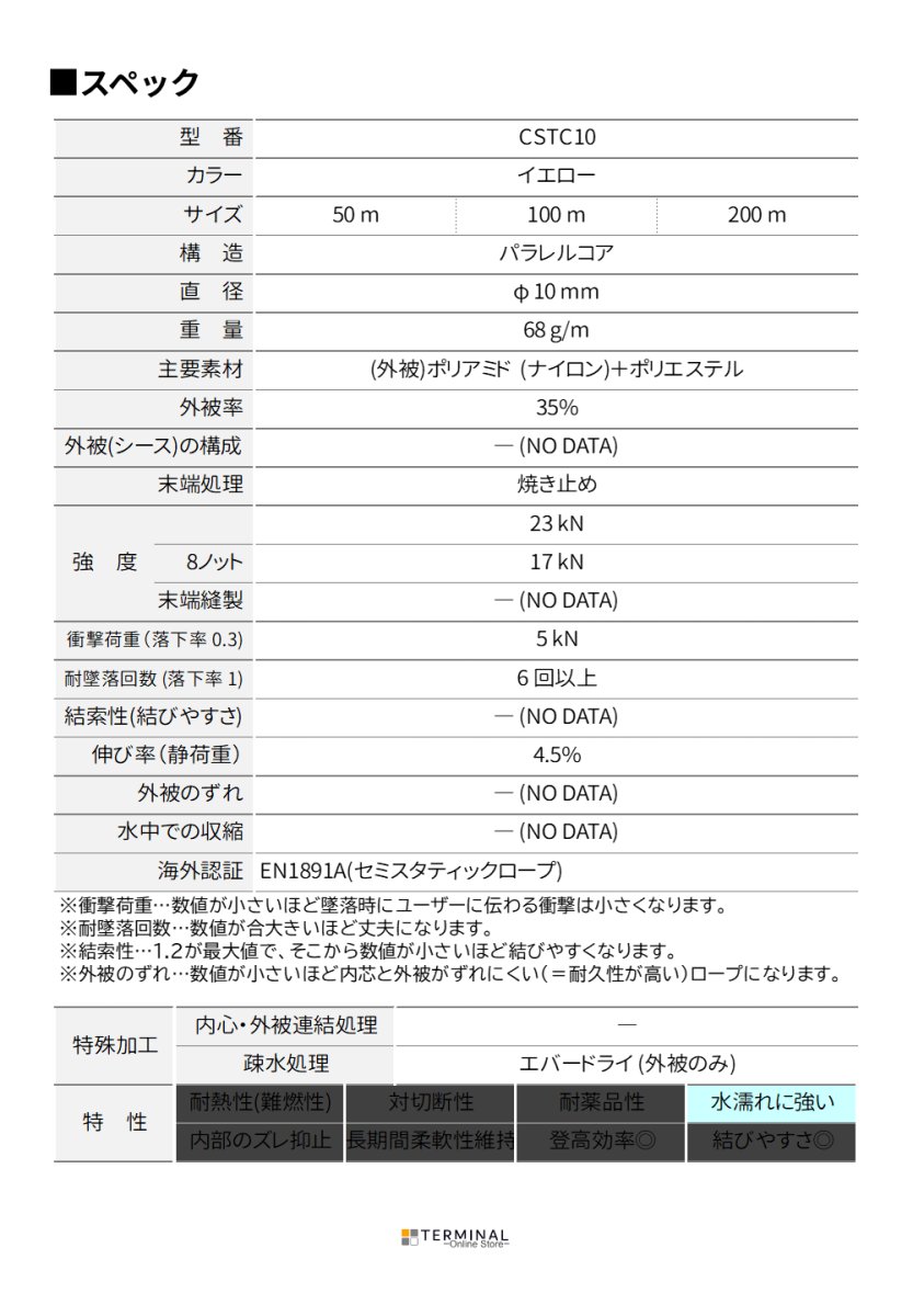 edelweiss CANYON EVERDRY エーデルワイス キャニオンロープ エバードライ 10 mm CSTC10