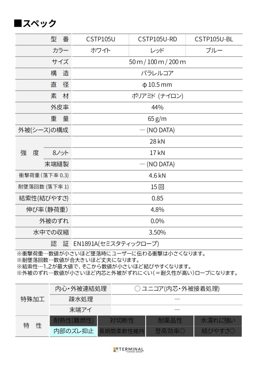 edelweiss PROMAX UNICORE エーデルワイス プロマックス・ユニコア 10.5 mm CSTP105U