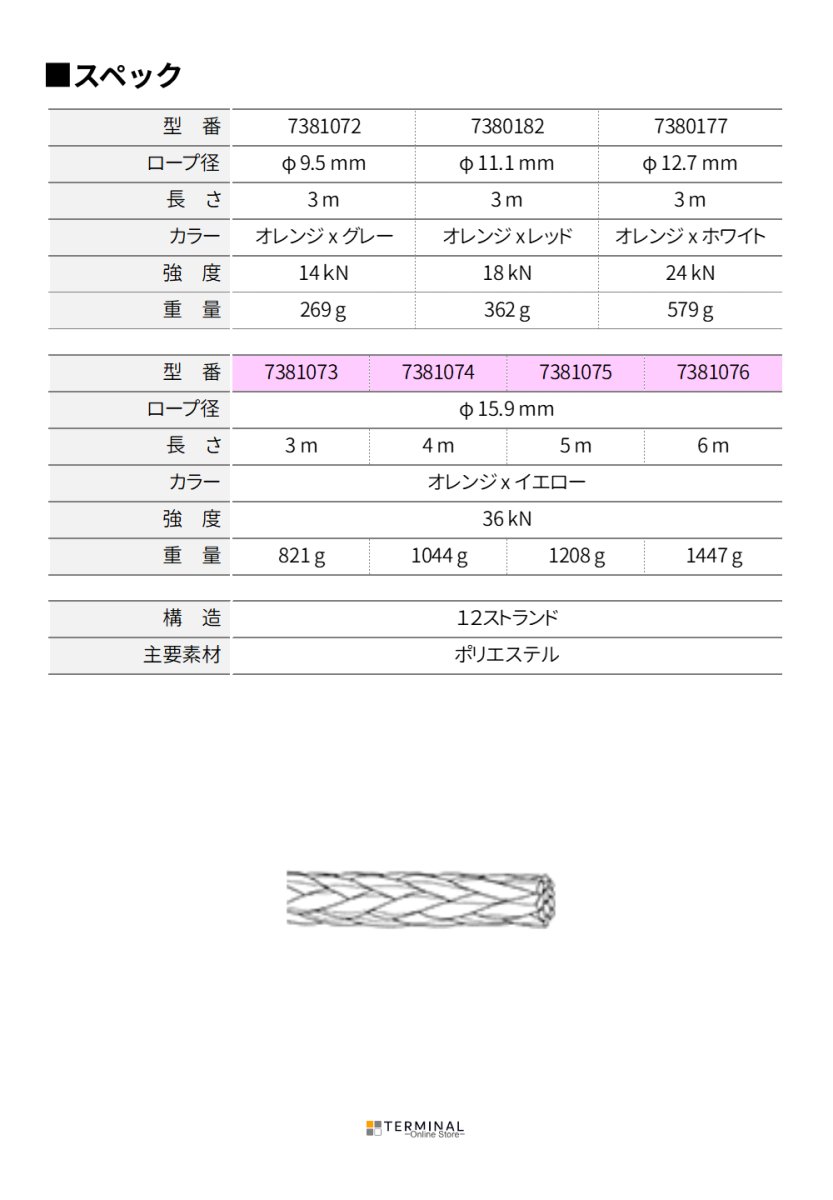 Teufelberger tREX Soft eye Sling トゥーフェルベルガー ティーレックス ソフトアイ スリング Φ9.5 mm 7380172